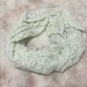 Light green Lace infinity Scarf